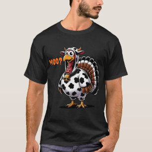 Camiseta Disfraz de vaca de pavo divertido Moo-key Día de A