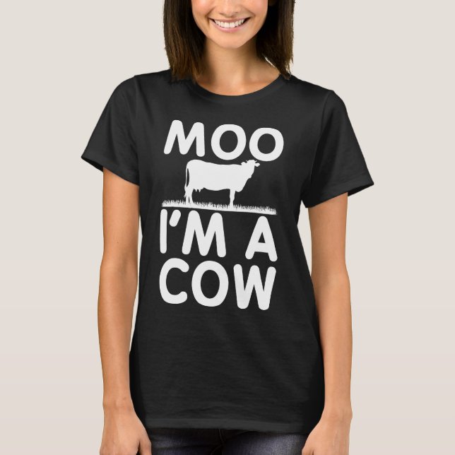 Camiseta Disfraz De Vaca Moo Im (Anverso)