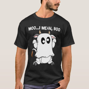 Camiseta Disfraz de vaca Moo quiero decir Boo Halloween Chi