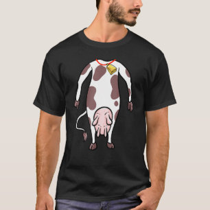 Camiseta Disfraz de vaca sin cabeza Halloween Vaquilla geni