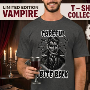 Camiseta Disfraz de vampiro Divertido Halloween "Cuidado qu