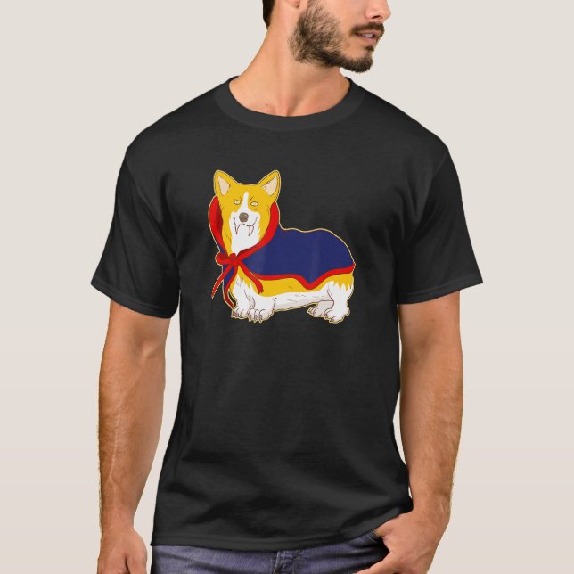 Camiseta Disfraz de vampiro para Corgi (Anverso)