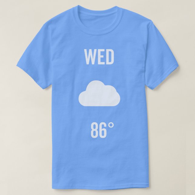 Camiseta Disfraz del clima del miércoles (Diseño del anverso)