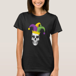 Camiseta Disfraz del desfile Gorra Mardi Gras Skull Jester