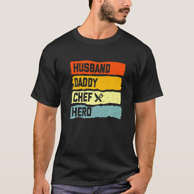 Camiseta Disfraz del Día del Padre de Héroe Hombres Esposos (Anverso)