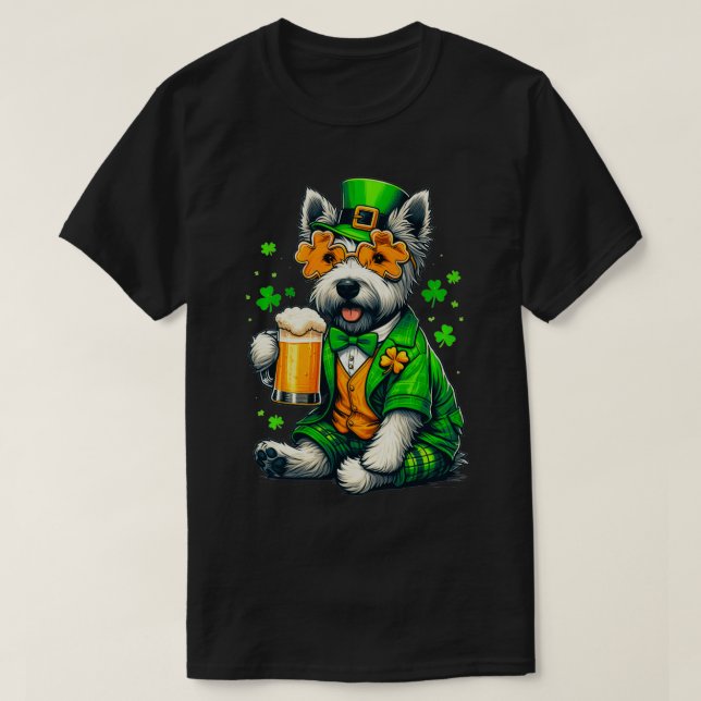 Camiseta Disfraz del Día Skye Terrier Saint Paddys para Lov (Diseño del anverso)