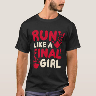 Camiseta Disfraz divertida de Halloween corre como un últim