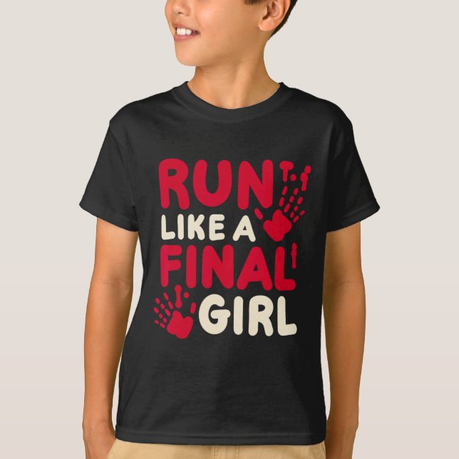 Camiseta Disfraz divertida de Halloween corre como un últim (Anverso)