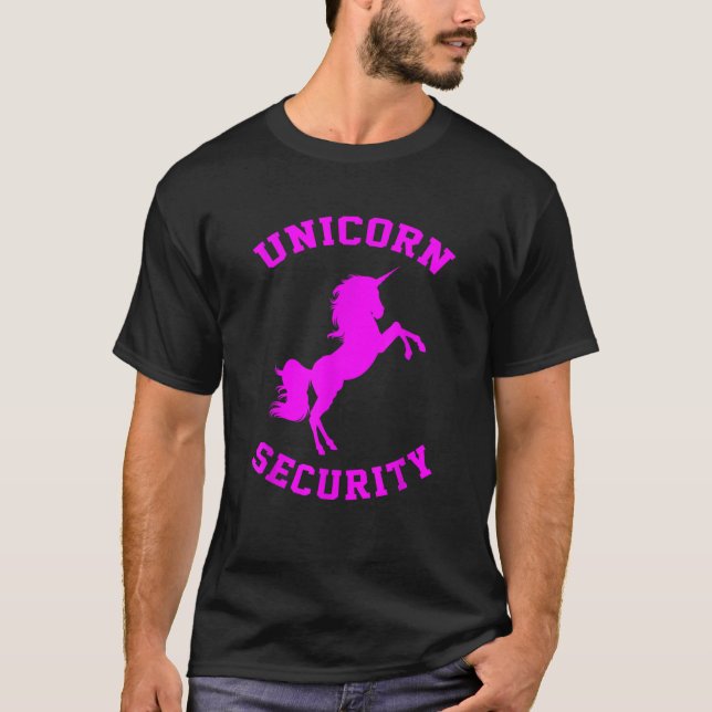 Camiseta Disfraz divertida de seguridad de Unicorn para los (Anverso)