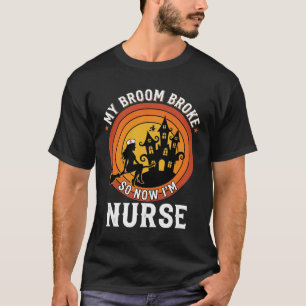 Camiseta Disfraz divertido de bruja enfermera de Halloween 