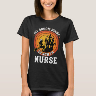 Camiseta Disfraz divertido de bruja enfermera de Halloween