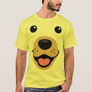 Camiseta Disfraz divertido de cara de Golden Retriever para