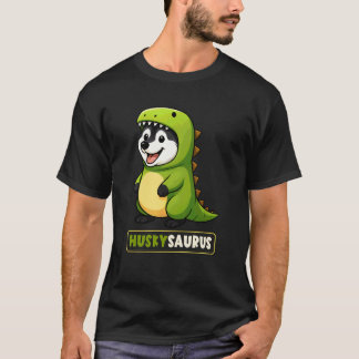 Camiseta Disfraz Divertido de Dinosaurio Husky Trex Huskysa