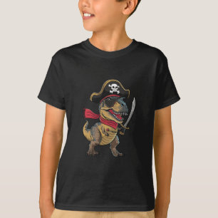Camiseta Disfraz divertido de dinosaurio T-Rex pirata para