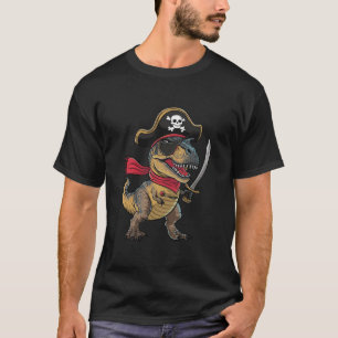 Camiseta Disfraz divertido de dinosaurio T-Rex pirata para
