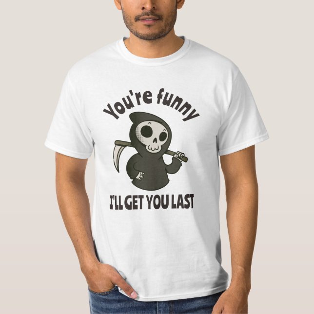 Camiseta Disfraz divertido de esqueleto de la Parca para Ha (Anverso)