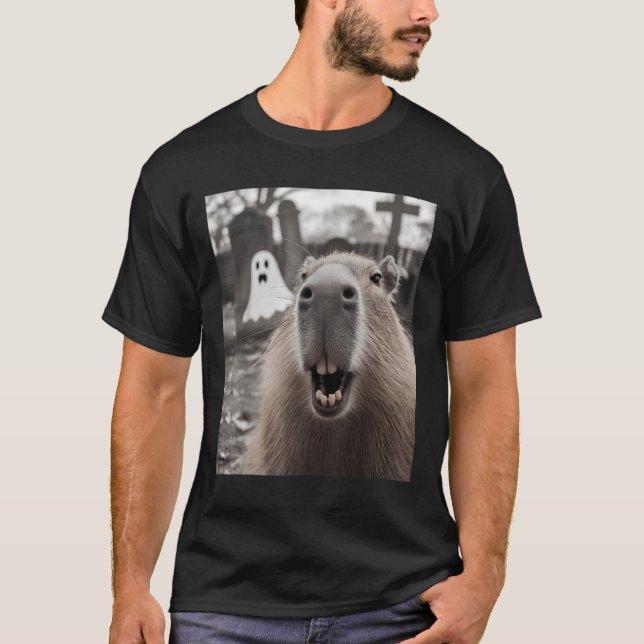 Camiseta Disfraz divertido de fantasma de capibara para Hal (Anverso)