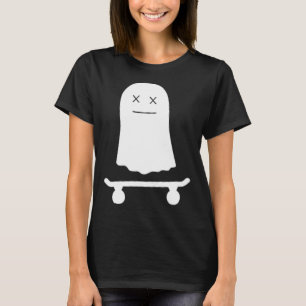 Camiseta Disfraz divertido de fantasma skater de skateboard