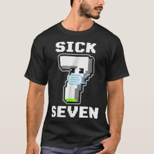 Camiseta Disfraz divertido de Halloween con siete píxeles d