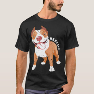 Camiseta Disfraz divertido de mamá de pitbull rescatado ado