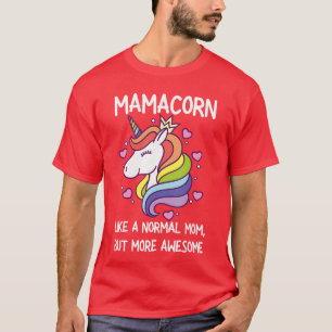 Camiseta Disfraz divertido de Mamacorn Unicornio para mujer