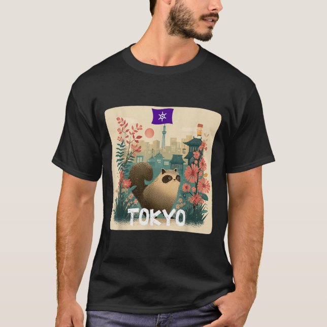 Camiseta Disfraz divertido de mapache animal Toxyko para ni (Anverso)