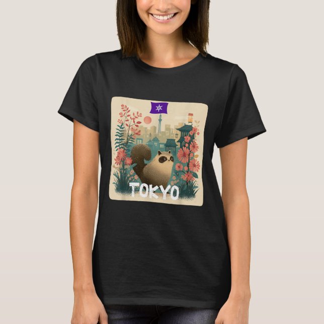 Camiseta Disfraz divertido de mapache animal Toxyko para ni (Anverso)