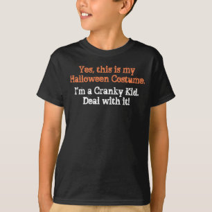 Camiseta Disfraz Divertido de Niño Gruñón para Halloween