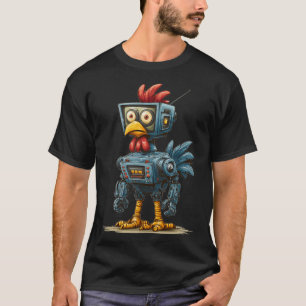 Camiseta Disfraz Divertido De Pollo Con Tv Para Amantes De 