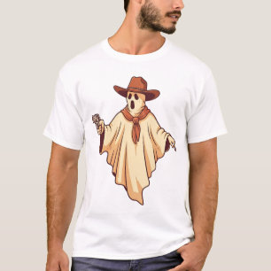 Camiseta Disfraz divertido de vaquero fantasma para Hallowe