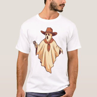 Camiseta Disfraz divertido de vaquero fantasma para Hallowe