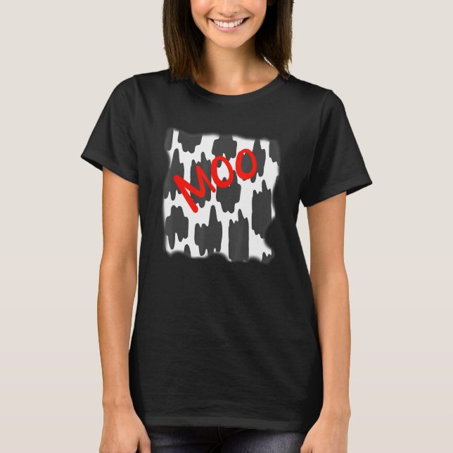 Camiseta Disfraz Fácil de Halloween con Estampado de Vaca (Anverso)