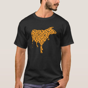 Camiseta Disfraz Fácil de Halloween para Ganado Vaca Toro G