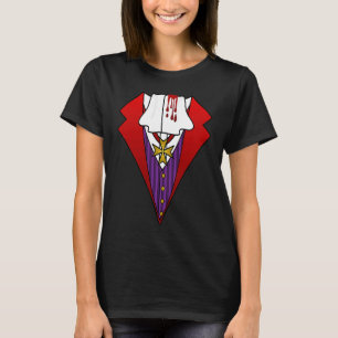 Camiseta Disfraz fácil de Halloween Tuxedo Bloody Dracula V