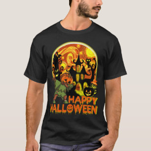 Camiseta disfraz feliz de Halloween de fantasma