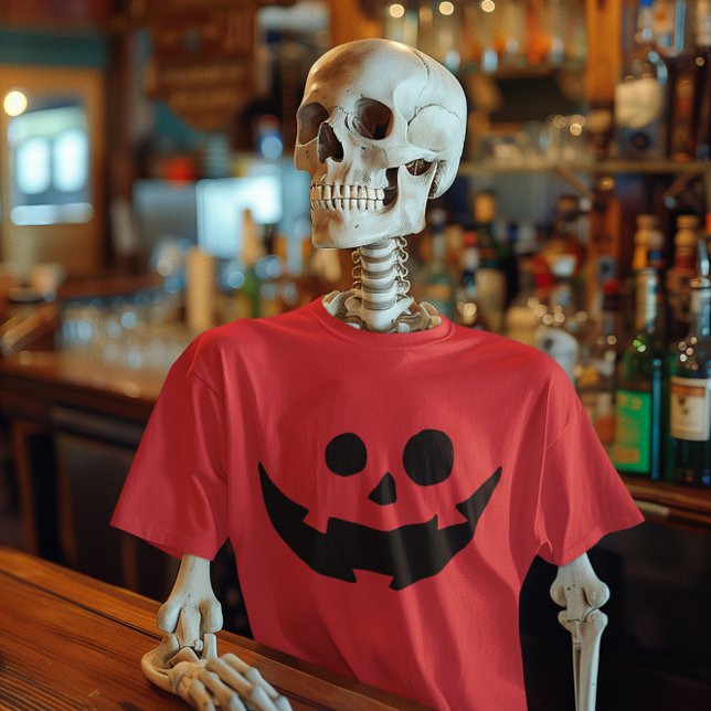 Camiseta Disfraz feliz de la cara de calabaza (Happy Pumpkin Face Costume T-Shirt)