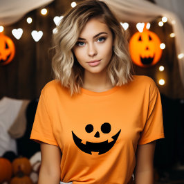 Camiseta Disfraz feliz de la cara de calabaza