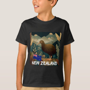 Camiseta disfraz gráfico de kiwi para amantes de nueva zela