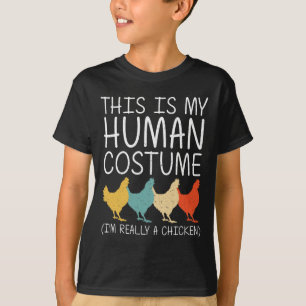 Camiseta Disfraz humano de pollo Halloween Hen Fowl Easy Di