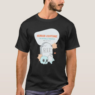 Camiseta Disfraz humano. En realidad soy Drácula Halloween