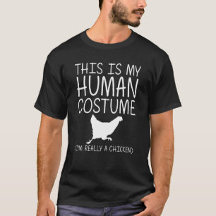 Camiseta Disfraz humano fácil de Halloween de pollo Gallina