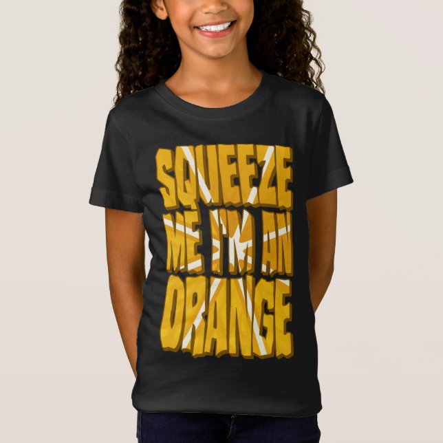 Camiseta Disfraz naranja Gracioso de Halloween Citrus Fruit (Anverso)