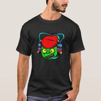 Camiseta Disfraz Perezoso De Halloween De Zombie Bebiendo C
