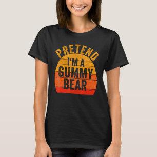 Camiseta Disfraz perezoso de Halloween pretender que soy un