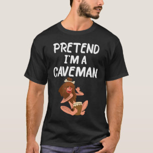 Camiseta Disfraz perezoso de Halloween Pretendo ser un cave