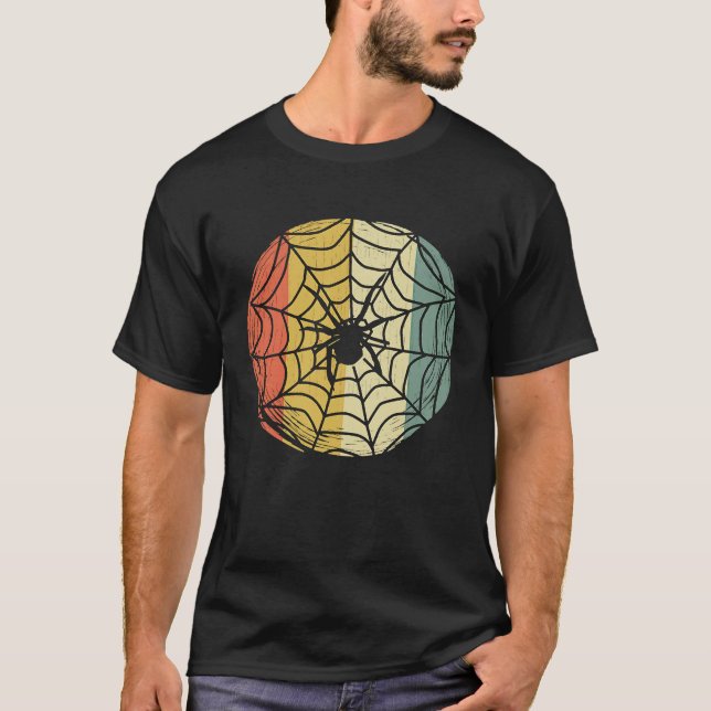 Camiseta Disfraz Tarantula Cobweb Retro Halloween (Anverso)