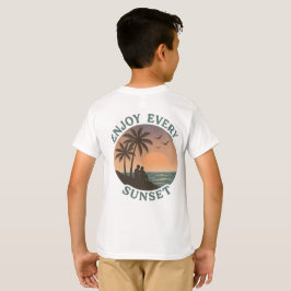 Camiseta "Disfruta Cada Puesta De Sol - Playa Retro"