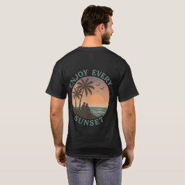 Camiseta "Disfruta Cada Puesta De Sol - Playa Retro"