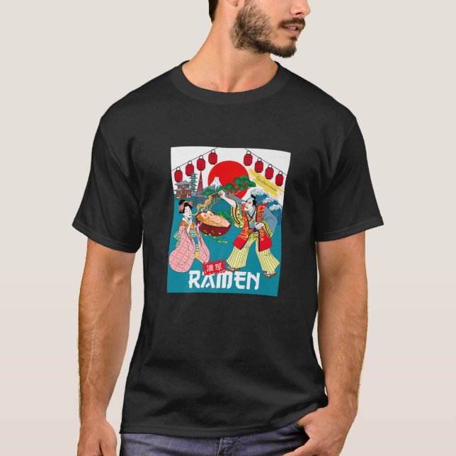 Camiseta Disfruta de citas en japonés Ramen Anime Kawaii Ar (Anverso)