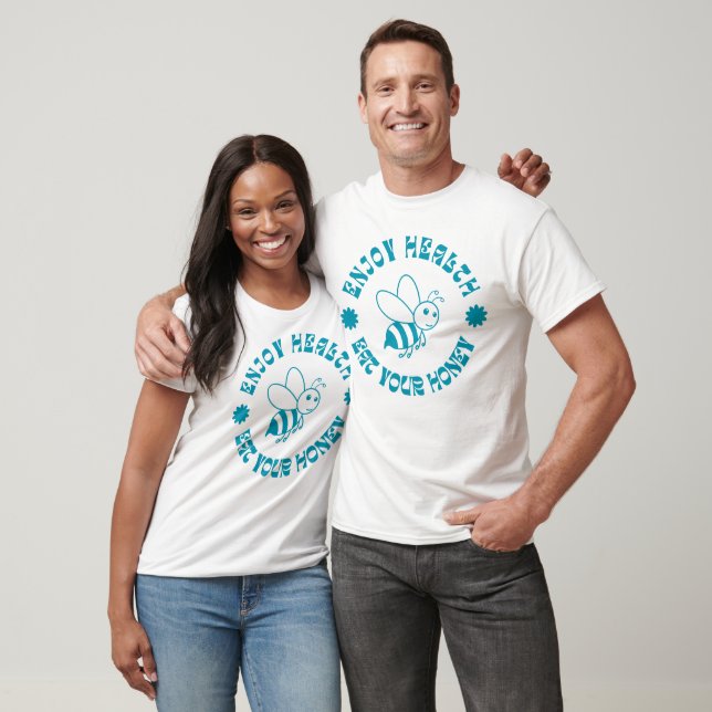 Camiseta Disfruta de la salud Coma tu Honey Bee Wellness Na (Unisexo)
